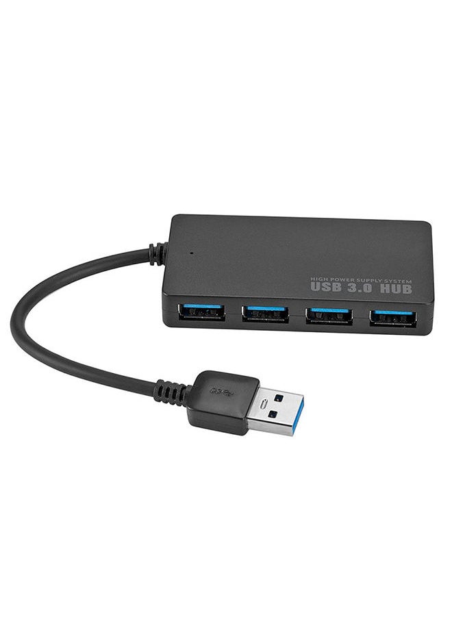 NIBEMINENT 4-Port USB 3.0 Hub High Speed Adapter Splitter Converter Cable Black  - Image 2