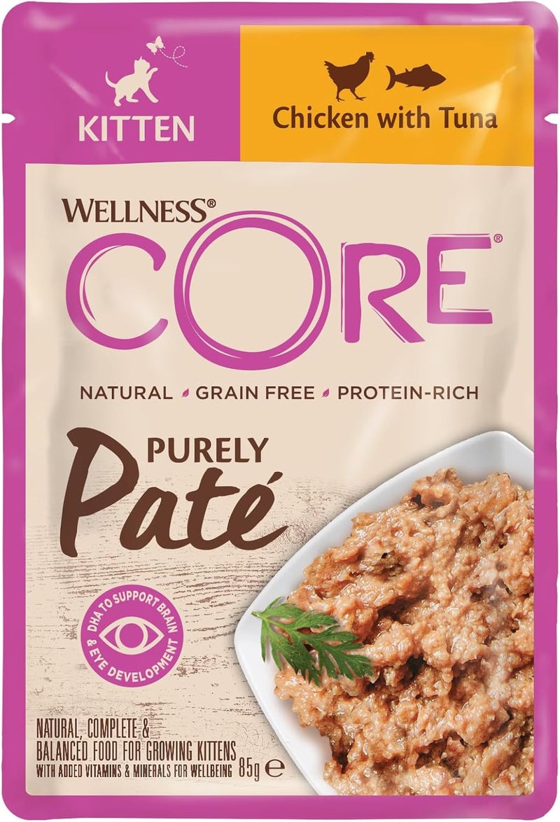Wellness Core Purely Pate Pouch Chicken & Tuna for Kittens 85g - Image 2