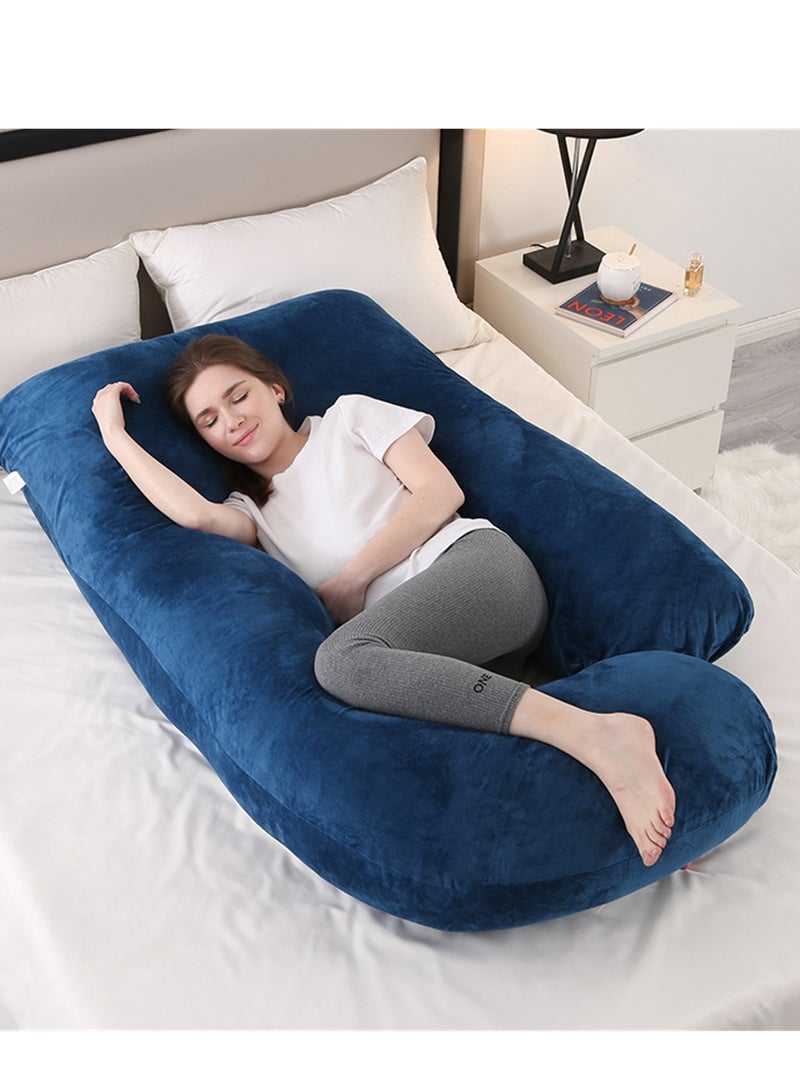Crystal Velvet Maternity Pillow Maternity Belly Support Pillow Core Side Sleeping Pillow Waist Support Pillow - Image 3