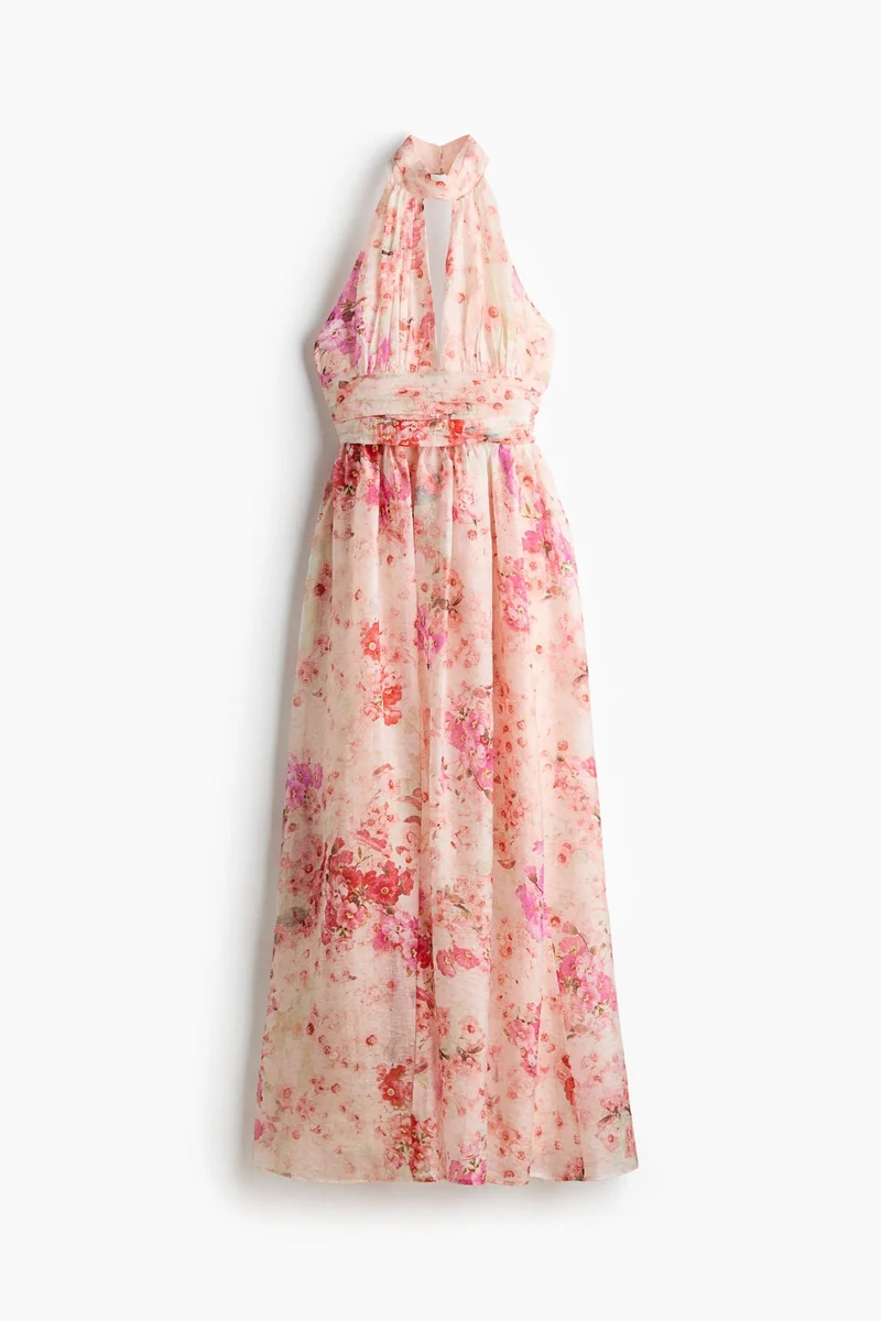 H&M  Tie-detail halterneck dress for Women | Best Price UAE