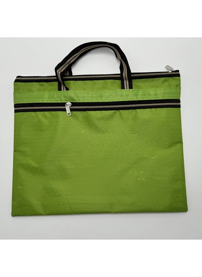 Generic - Briefcase Oxford Cloth Document Bag Meeting Satchel Conference Bag Labor Bag Large Capacity Business Briefcase Zipper Bag-Color:1377 Red-Size:Other Sizes - Image 1