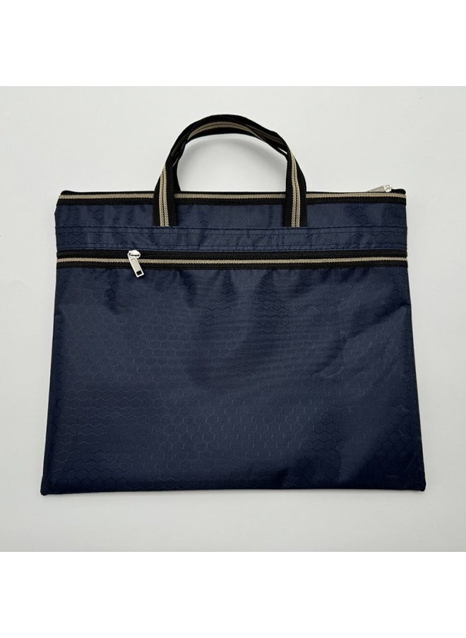 Generic - Briefcase Oxford Cloth Document Bag Meeting Satchel Conference Bag Labor Bag Large Capacity Business Briefcase Zipper Bag-Color:1377 Red-Size:Other Sizes - Image 1