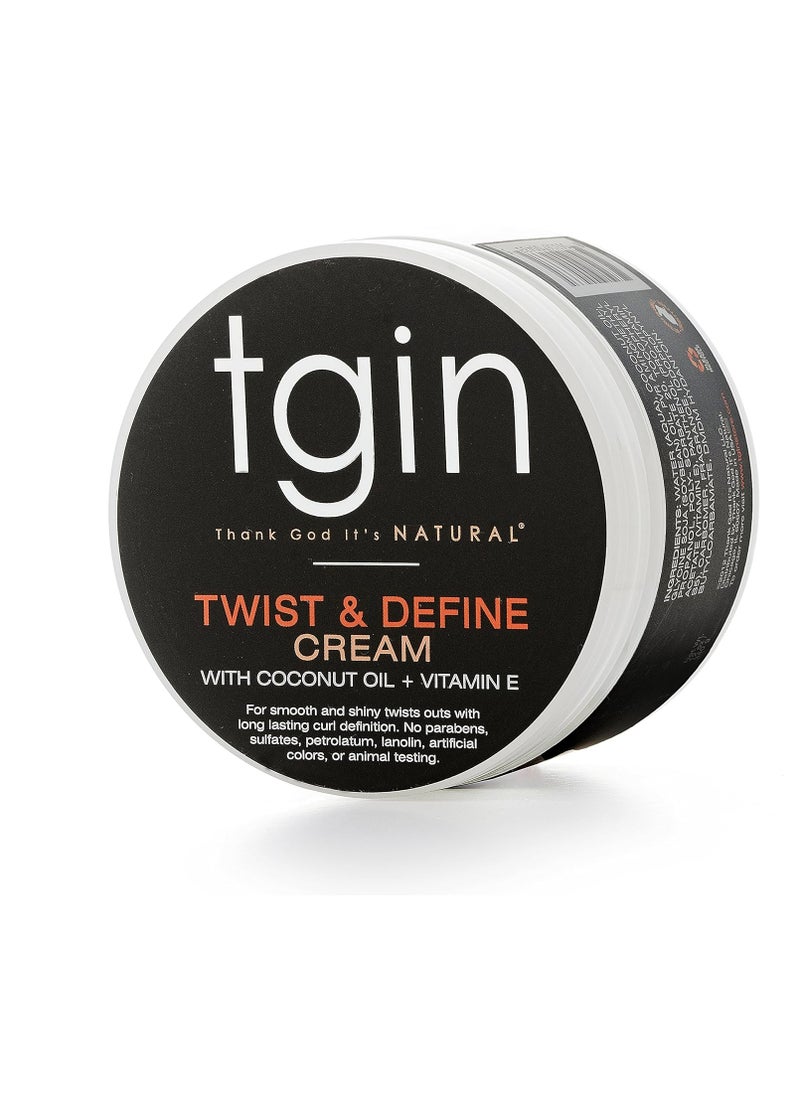 Thank God It's Natural - Thank God It's Natural tgin Twist and Define Cream, Hair Styling Cream - 12 Oz, Curly Hair - Paraben Free - Image 1