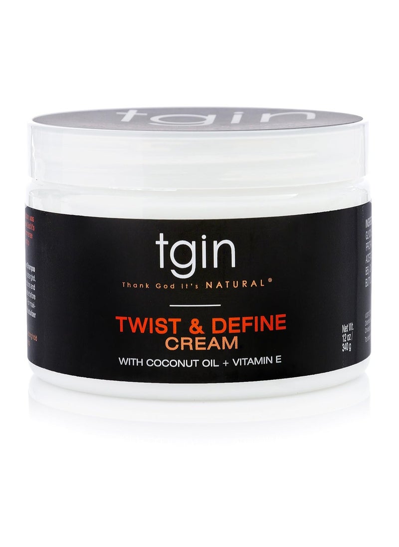 Thank God It's Natural - Thank God It's Natural tgin Twist and Define Cream, Hair Styling Cream - 12 Oz, Curly Hair - Paraben Free - Image 1