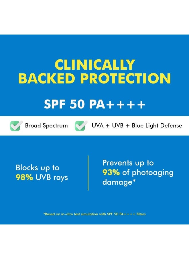 CONSCIOUS CHEMIST Sun Drink Hybrid Gel Non Greasy Sunscreen SPF 50+ PA+++, 50G - Image 5