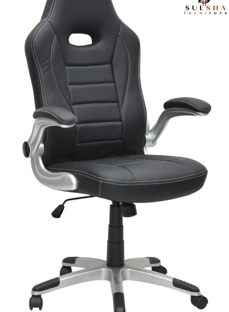 SULSHA Executive Ergonomic Computer Desk Chair for Office and Gaming with headrest back comfort and lumbar support Black - Image 1