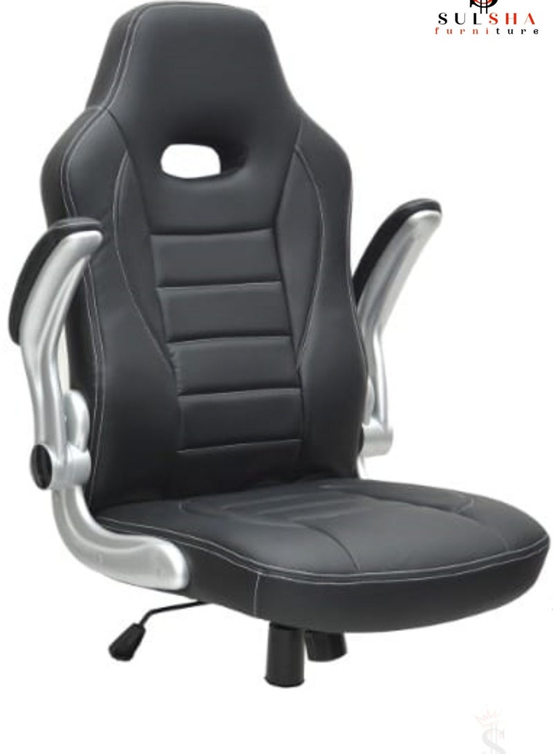 SULSHA Executive Ergonomic Computer Desk Chair for Office and Gaming with headrest back comfort and lumbar support Black - Image 2