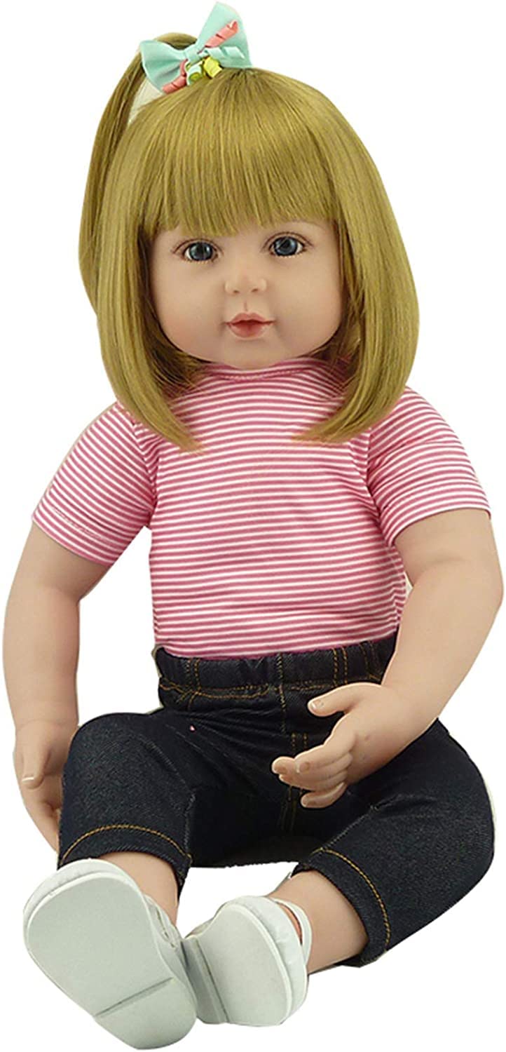 iCradle Lovely Reborn Baby Girl Doll 18 inch 45 cm Soft Silicone Realistic Looking Newborn Vinyl Dolls Handmade Toddler Toy for Ages 3+ - Image 4