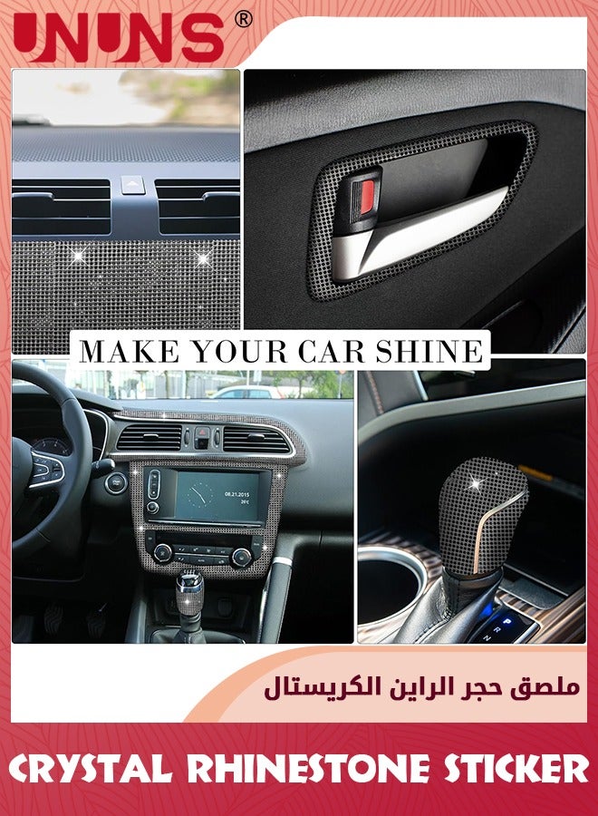 يو إن يو إن أس بلينغ بلينغ حجر الراين ورقة ، 24x40 سنتيمتر ذاتية اللصق كريستال حجر الراين الماس جوهرة ملصق لتزيين السيارة ، الملابس ، Craft بها بنفسك الحرفية - Image 4