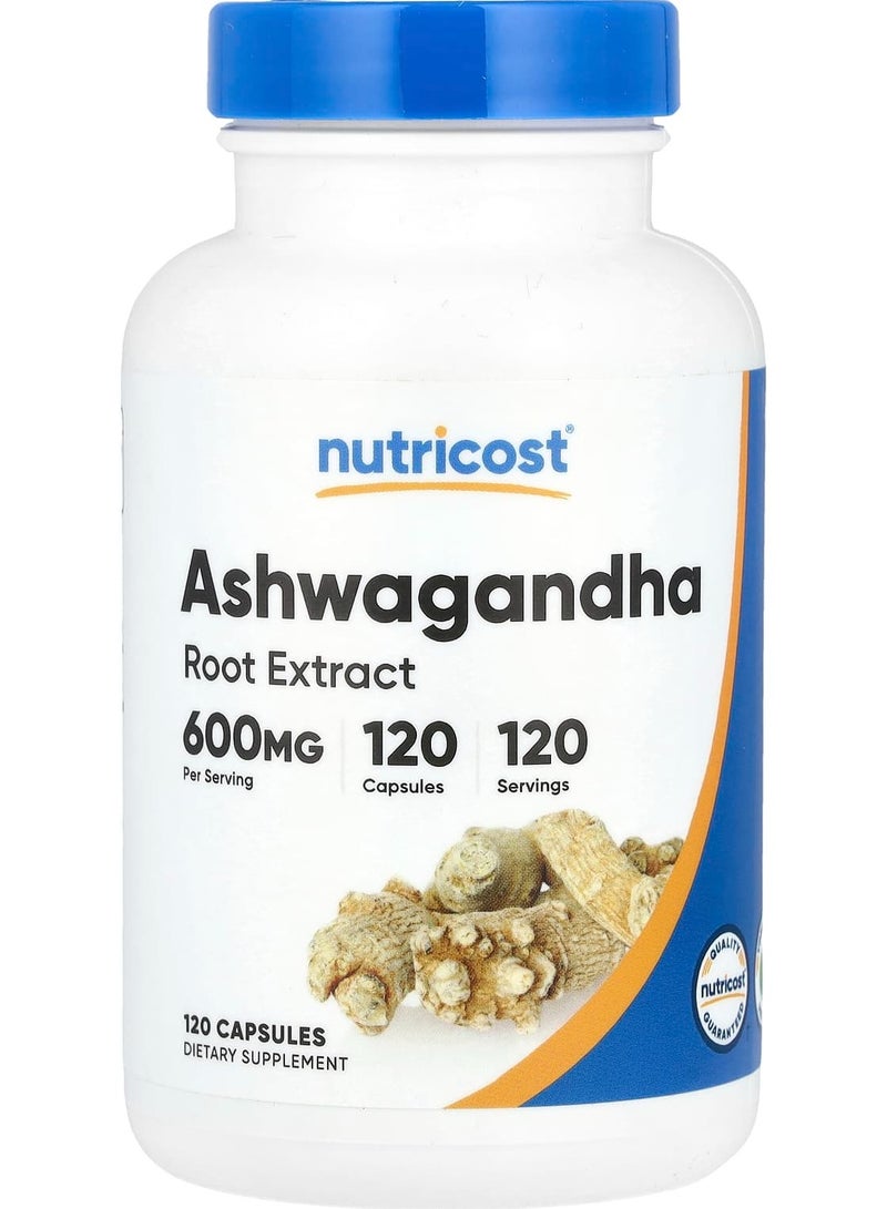 Nutricost مستخلص جذر أشواغاندا، 600 ملجم، 120 كبسولة