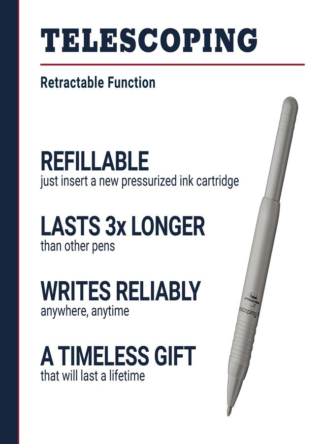 Fisher Space Pen Telescoping Pen, Pressurized Ballpoint Pen, Compact Size, Writes Upside Down and in Extreme Temperatures, Smooth Black Ink, Medium Point, Gift Box - Image 2