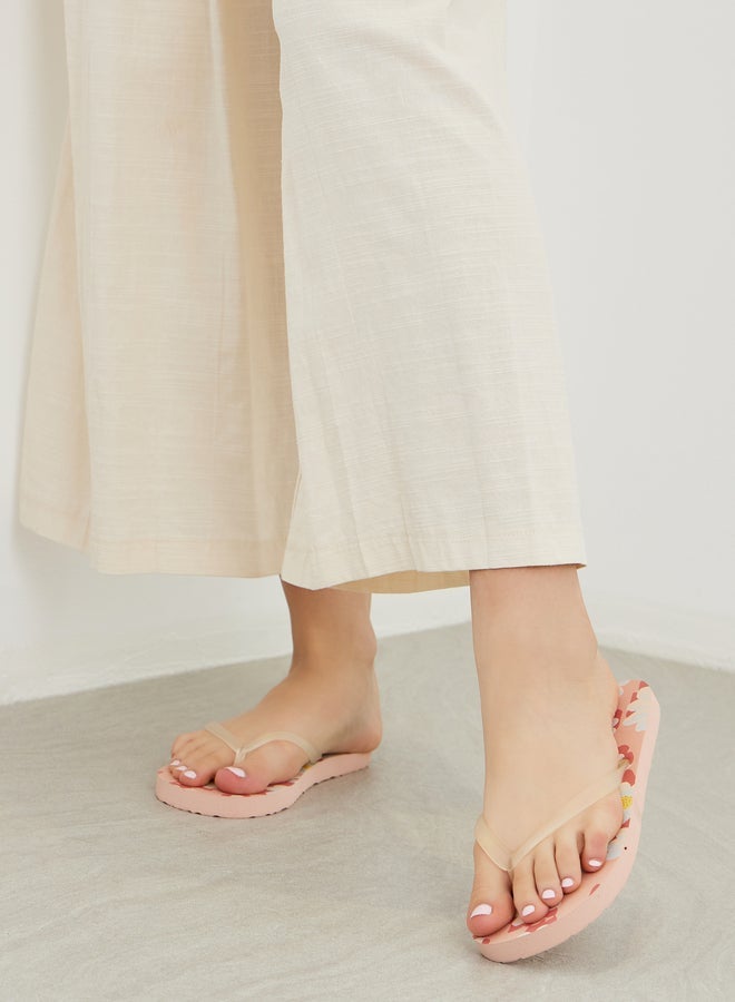 Styli Floral Print Flip Flops - Image 2