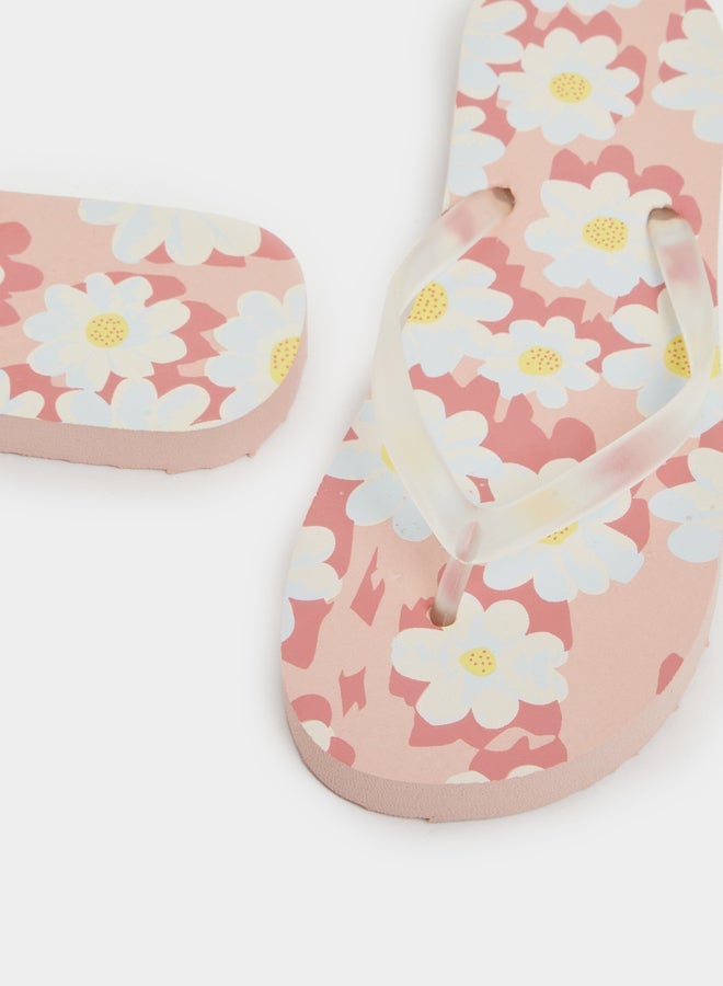 Styli Floral Print Flip Flops - Image 4