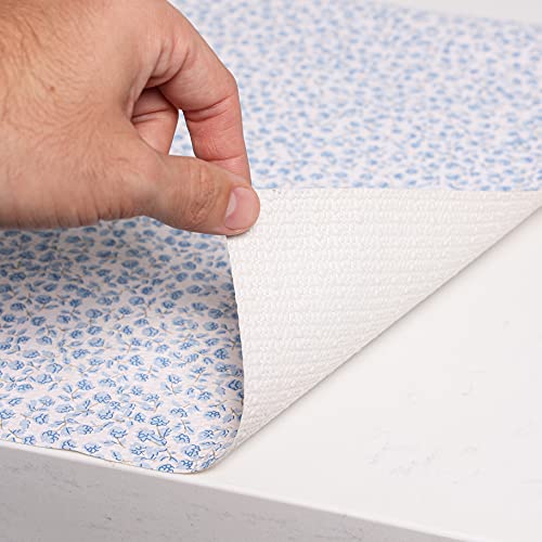 Con-Tact Brand Grip Prints Durable Non-Adhesive Non-Slip Shelf and Drawer Liner, 18'' x 4', Ashley Blue - Image 4