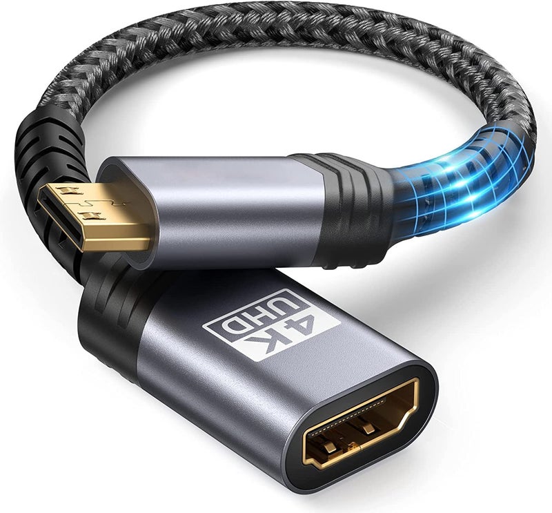 Etzin Mini HDMI to HDMI Adapter Cable - 4K 60Hz HDR 3D Compatible for DSLR, Camcorder, Graphics Card, Raspberry Pi - EPL-973H - Image 2