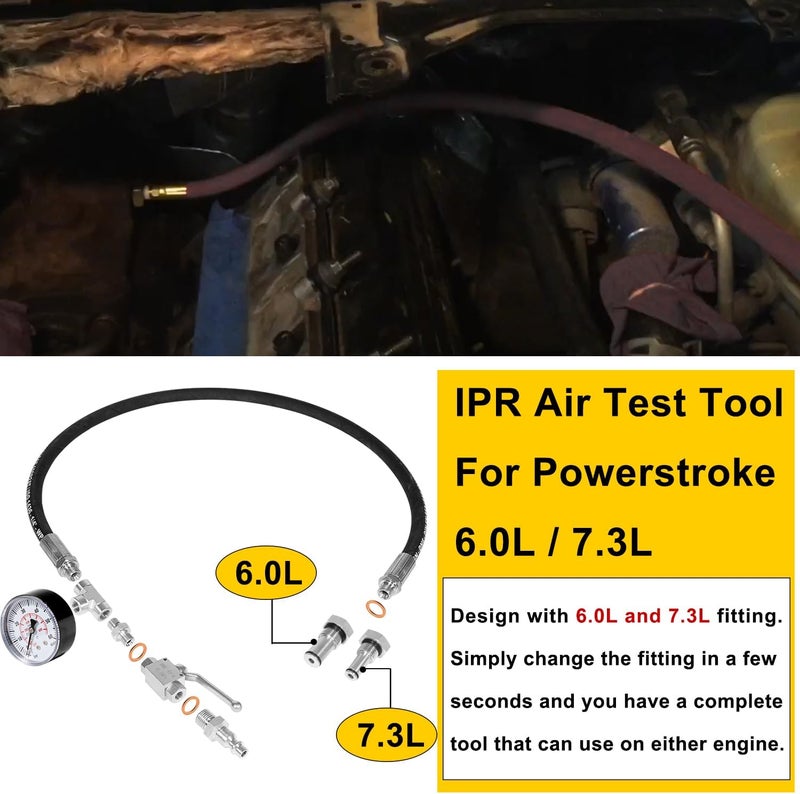 Camoo High Pressure Oil System IPR Air Test Tool Kit for Ford 6.0L & 7.3L Powerstroke (1994-2007) - Image 2