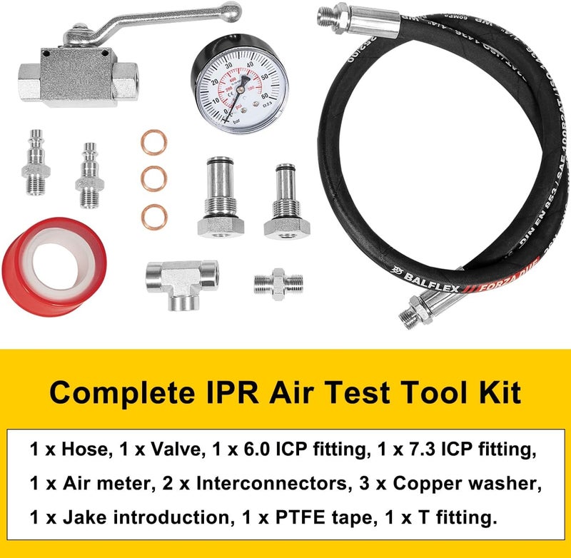 Camoo High Pressure Oil System IPR Air Test Tool Kit for Ford 6.0L & 7.3L Powerstroke (1994-2007) - Image 3