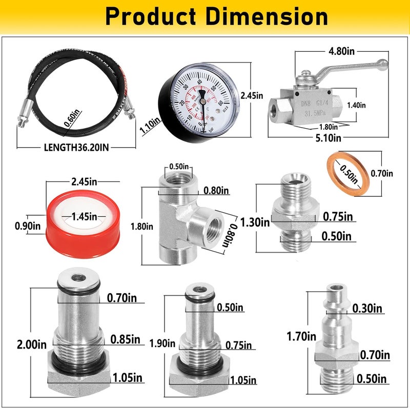 Camoo High Pressure Oil System IPR Air Test Tool Kit for Ford 6.0L & 7.3L Powerstroke (1994-2007) - Image 5