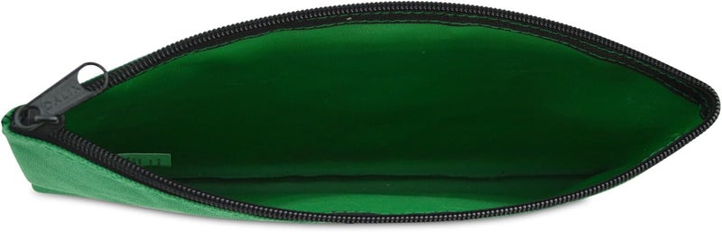 DALIX Bank Bags Money Pouch Security Deposit Utility Zipper Coin Bag Green 2 Pack - Image 3