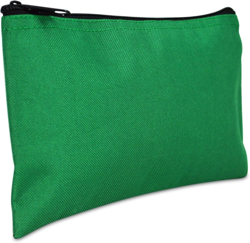 DALIX Bank Bags Money Pouch Security Deposit Utility Zipper Coin Bag Green 2 Pack - Image 2