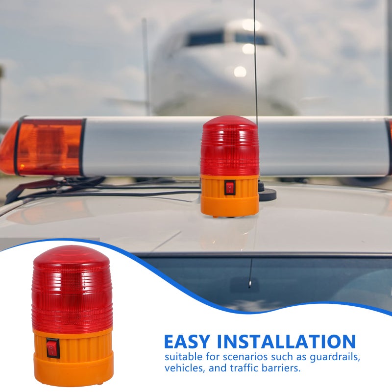 Strobe Warning Light With Magnetic Base Emergency Flashing Beacon Light Safety Warning Light For Vehicles - Image 3