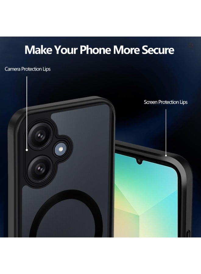 ACLIX Magnetic Case for Samsung Galaxy A07 [Shockproof & Slim] Matte Hard Back Cover with high-Grade Protection | Black - Image 3