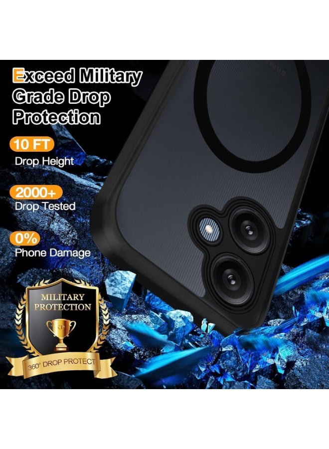 ACLIX Magnetic Case for Samsung Galaxy A07 [Shockproof & Slim] Matte Hard Back Cover with high-Grade Protection | Black - Image 2