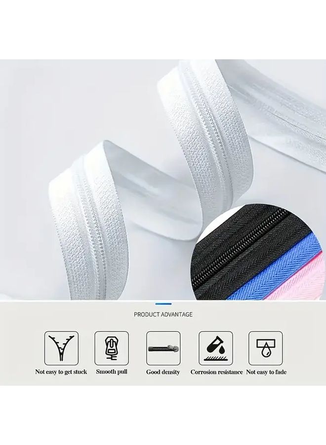 Nylon Coil Zipper Continuous Roll Black 393.7 Inches Long With 20 Zipper Sliders - Image 5