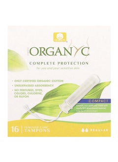 ORGANYC Organyc, Organic Tampons, Compact, Regular, 16 Tampons  - Image 1