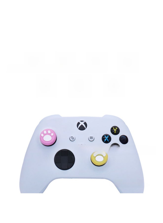 PS5 PS4 PS3 XBOXONE/360 Handle Rocker Cap Cat's Claw Silicone Cap Footprint Protection Cap Cover-Product Color:White  - Image 3