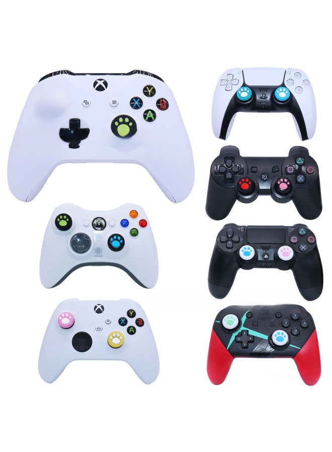 PS5 PS4 PS3 XBOXONE/360 Handle Rocker Cap Cat's Claw Silicone Cap Footprint Protection Cap Cover-Product Color:White  - Image 4