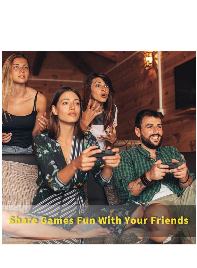 Wireless Controller for Nintendo Switch, L/R Controllers Replacement Compatible with Nintendo Switch/Lite/OLED, Joystick with Wake-up/Screenshot/Dual Vibration/Motion Control Function (Black)