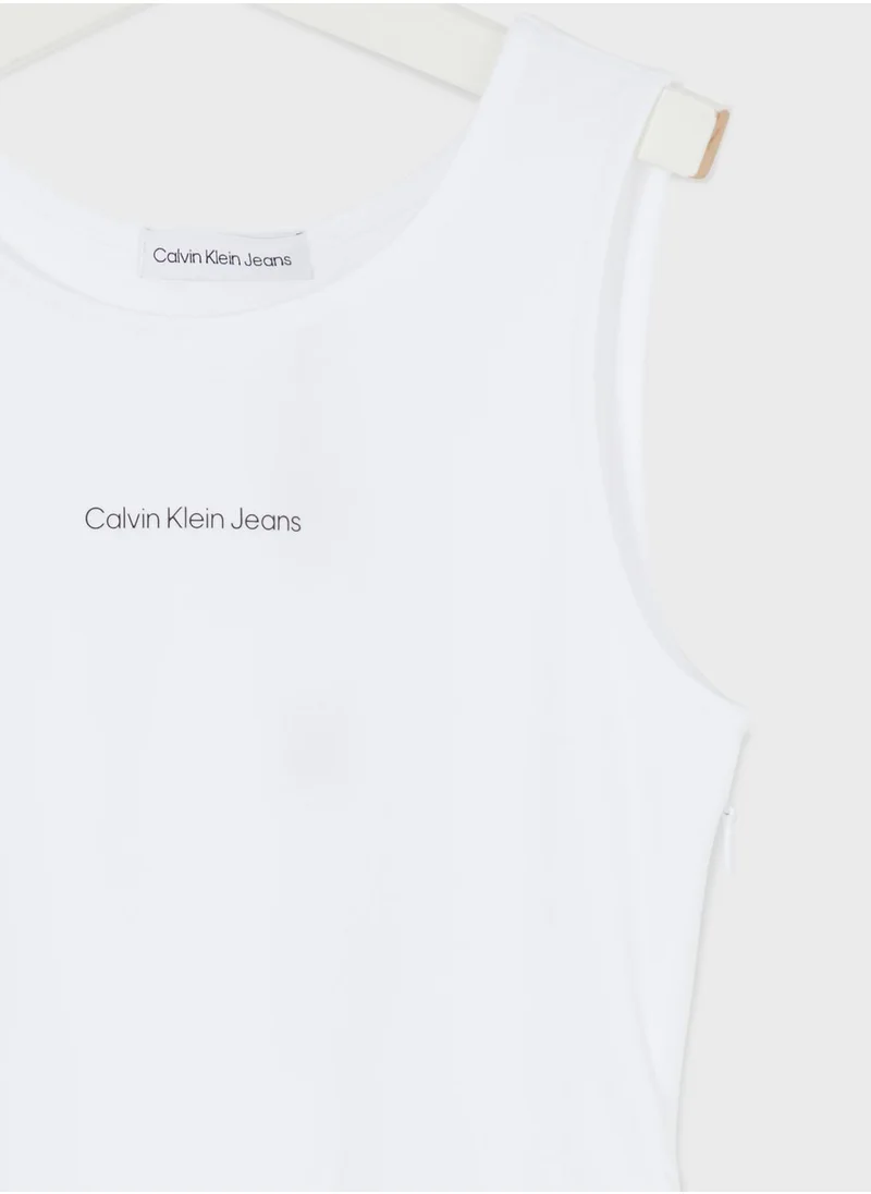 Calvin Klein Jeans Youth Logo Maxi Dress