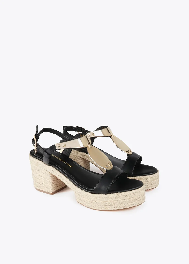 لولا كساديمونت صنادل إسبرتو بكعب عالٍ بتفاصيل معدنية