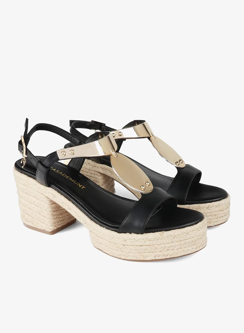 Lola Casademunt Esparto high-heel sandals with metallic detail