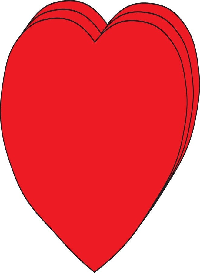 SHAPES ETC. Heart Large Single Color Creative Cut-Outs 5.5", red paper31 Cut-Outs in a Pack for Kids' Love and Peace School Craft Projects, Valentine's Day Craft. Classroom and Preschool Carfts - Image 1