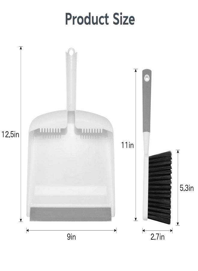 SetSail Mini Broom and Dustpan Set, Portable Cleaning Brush and Dustpan Combo Nesting Snap-On Handheld Dust Pan and Brush Set, Small Brush Dustpan for Kitchen, Desktop, Pet, Floor, Sofa, Grey White - Image 2