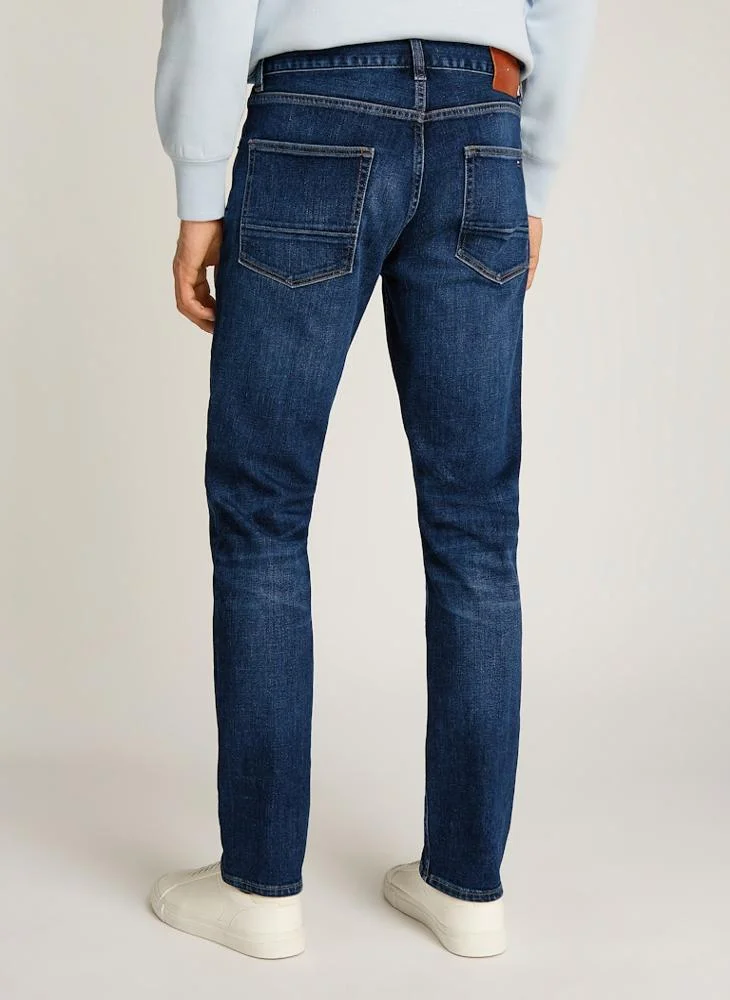 TOMMY HILFIGER Straight Fit Mid Wash Jeans