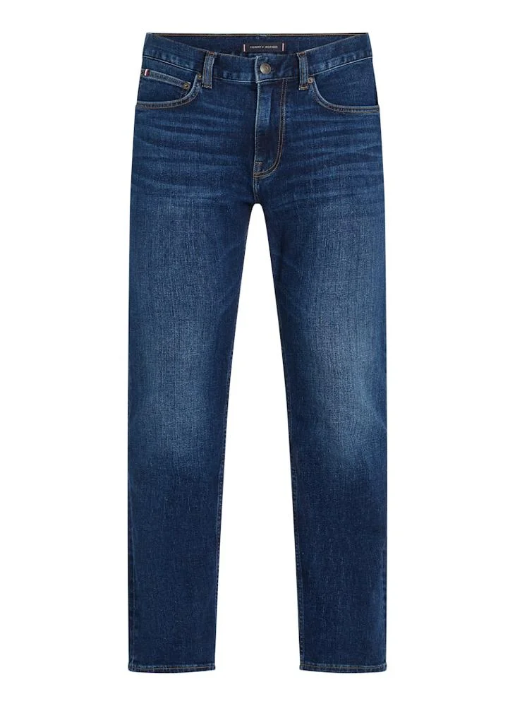 تومي هيلفيغر Straight Fit Mid Wash Jeans