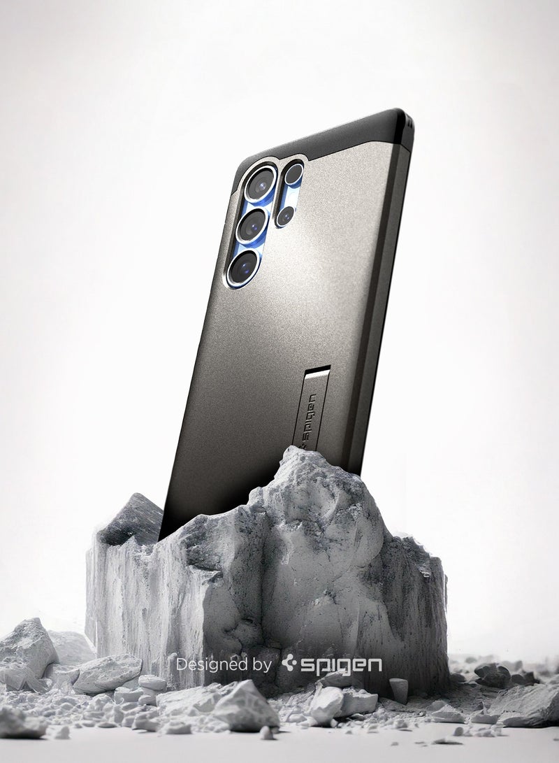 Spigen Tough Armor MagFit for Samsung Galaxy S25 ULTRA Case Cover with MagSafe (2025) - Gunmetal - Image 3