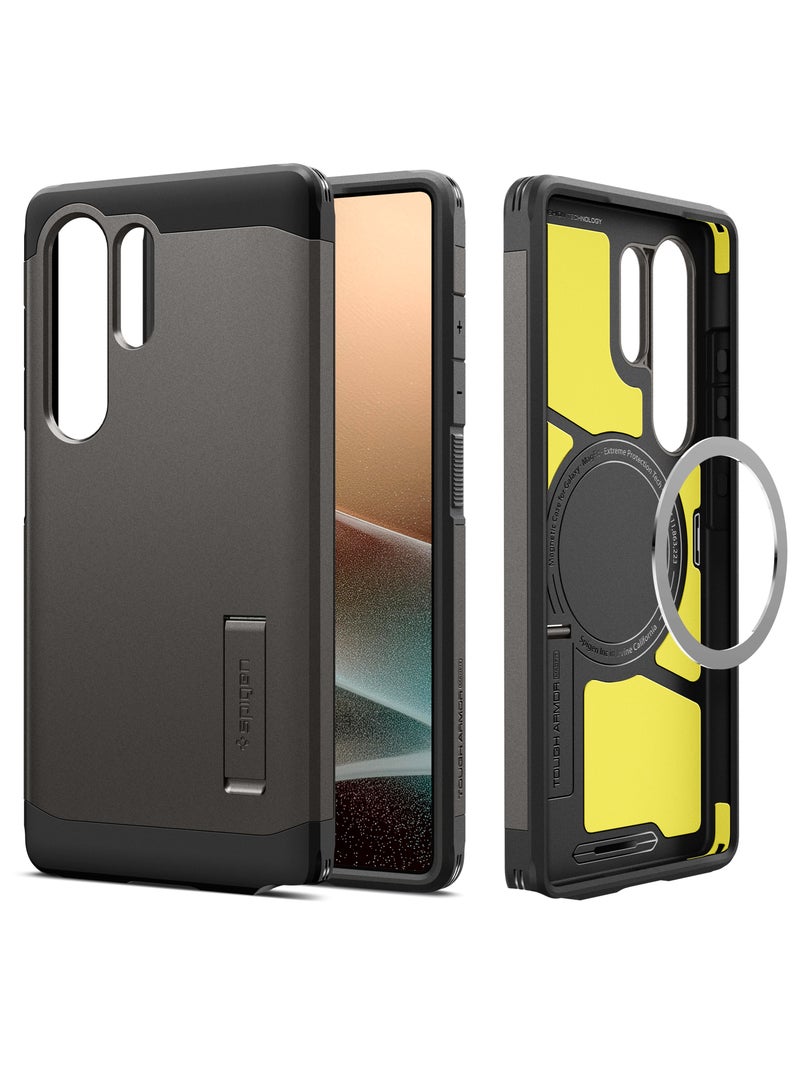 Spigen Tough Armor MagFit for Samsung Galaxy S25 ULTRA Case Cover with MagSafe (2025) - Gunmetal - Image 1