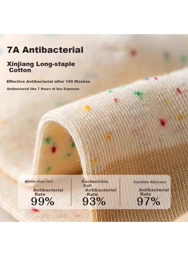 Gujin 5 Pairs Women'S Boat Socks Invisible Socks Ladies Summer Short Socks Thin Retro Polka Dot Yarn Cotton Socks Summer Women'S Socks - Image 2