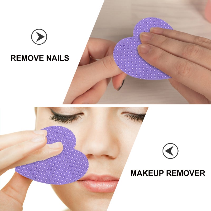 💄 مناديل مزيل طلاء الأظافر على شكل قلب من القطن للنساء للاستخدام اليومي - Image 5