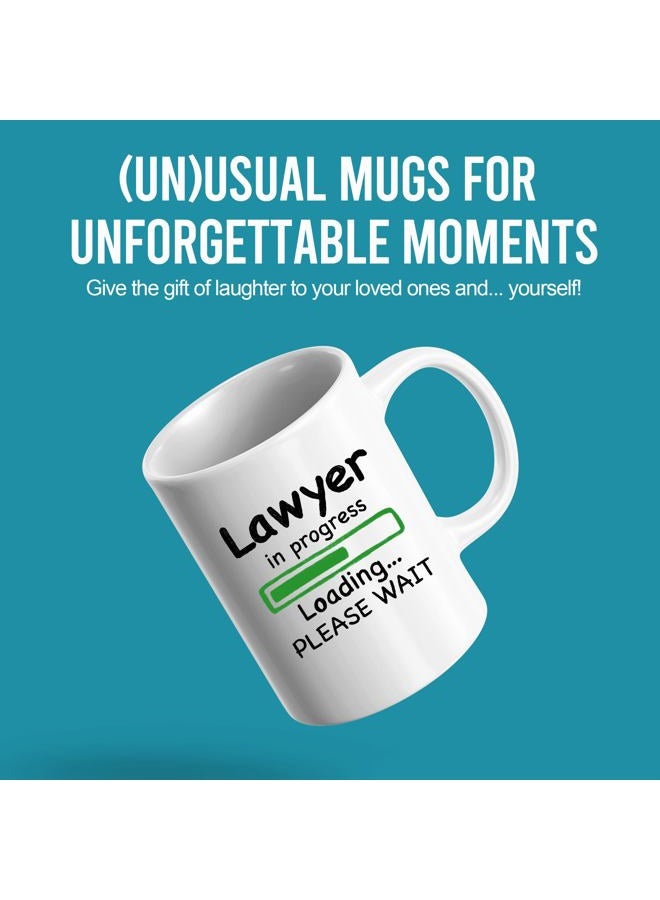 Panvola Lawyer in Progress Law Student Coffee Mug Graduation Future Lawyer Attorney Ceramic Cup Novelty Drinkware 11 oz White - Image 3