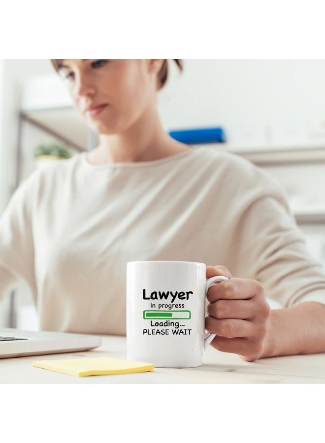 Panvola Lawyer in Progress Law Student Coffee Mug Graduation Future Lawyer Attorney Ceramic Cup Novelty Drinkware 11 oz White - Image 4