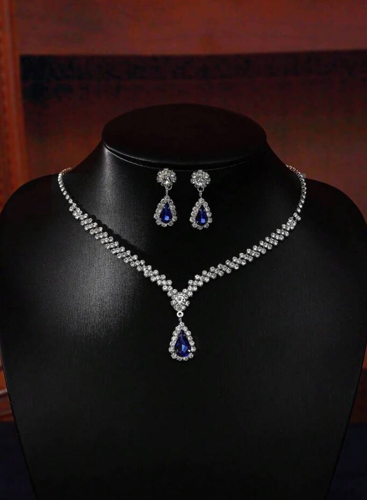 JewelryPalace Amazing Trendy Women's Zirconia Necklace And Earrings Jewellery Set - Image 1