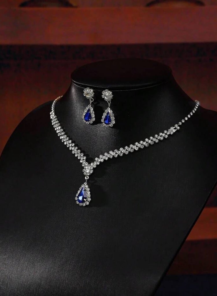 JewelryPalace Amazing Trendy Women's Zirconia Necklace And Earrings Jewellery Set - Image 2