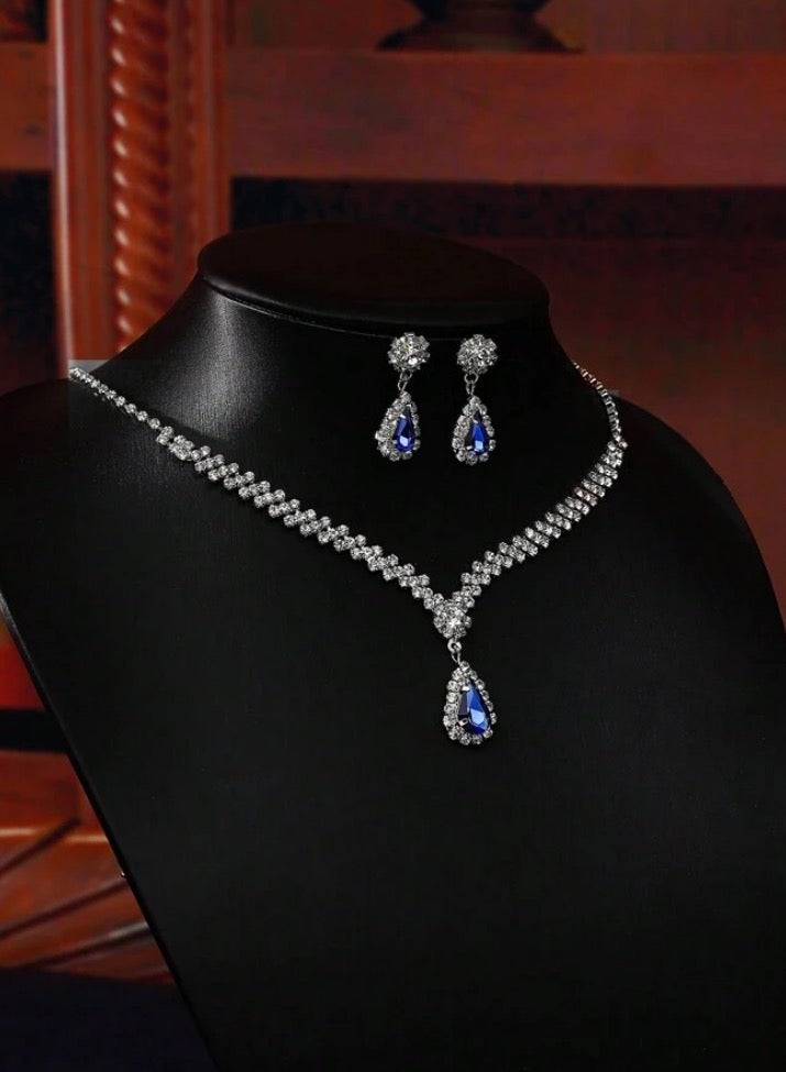 JewelryPalace Amazing Trendy Women's Zirconia Necklace And Earrings Jewellery Set - Image 3