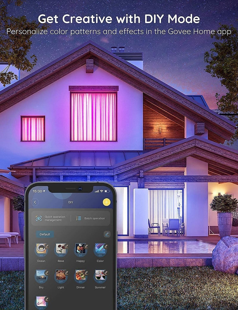 Govee LED Strip Lights 100ft, LED Lights for Bedroom, WiFi RGB LED Lights work with Alexa and Google Assistant, 64 Modes and Music Sync, Strip Lights for Indoor, Home Decor, 2 Rolls of 50ft - Image 5