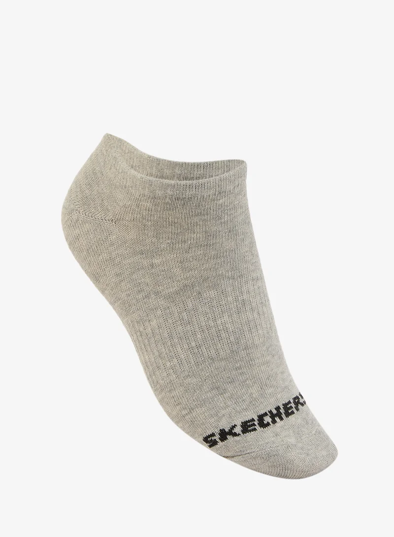 SKECHERS 3 Pack Non-Terry No-Show Socks